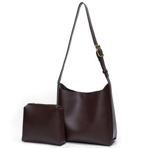8260 Bucket Bags Medium Vegan Leather Tote with Adjustable Strap Small